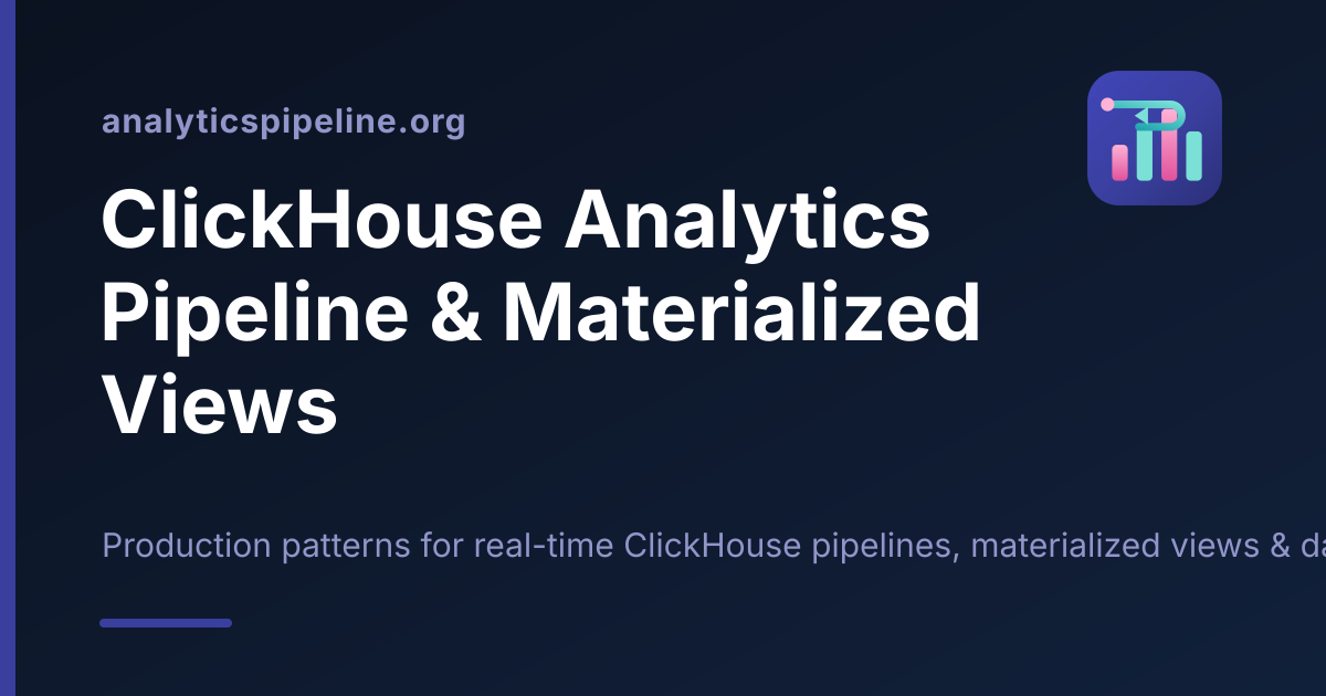 ClickHouse Analytics Pipeline & Materialized Views